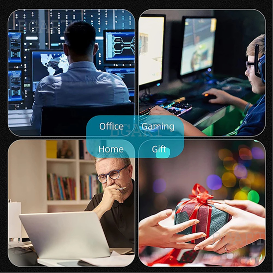 Poza cu Mousepad cu taste rapide in engleza pentru birou, negru 800 x 300 x 3 mm