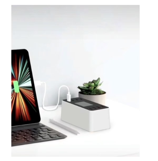 Poza cu Statie de incarcare rapida Multi USB 65W 4 porturi USB 4 porturi PD 30W Incarcare pentru tableta Smartphone Iphone 15,14,13,12 Samsung S23, S22, S21