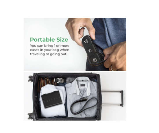 Poza cu Cutie depozitare pastile, cu 7 cutiute compartimentate, Recipiente Detasabile, 15.6 x 12 x 4.2 cm, Negru