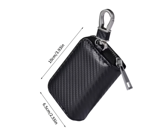 Poza cu Toc Faraday pentru telecomanda auto, Blocare unde radio si semnal, Anti-Copiere Date Cheie, Negru, quandes