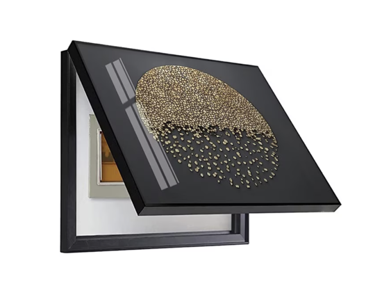 Poza cu Capac tablou pentru contor electric Pictura decorativa, Aluminiu, QUANDES® Q12G, Hidraulica,40x30cm, negru