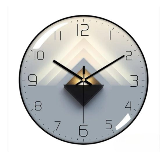 Poza cu Ceas de perete, Mecanism silentios, 30 cm, Negru, QW5