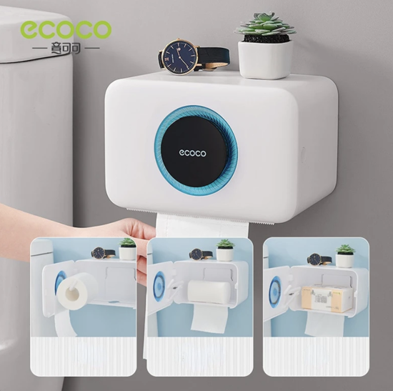 Poza cu Suport hartie igienica cu raft depozitare, 3 buc aromaterapie parfumat, Dimensiuni, 14, 9 × 14 × 22 cm