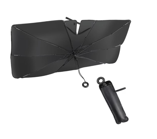 Poza cu Parasolar 360° Auto Pliabil, QNDS-RNG, potrivit pentru dimensiuni 145 x 79 cm, Rezistent UV