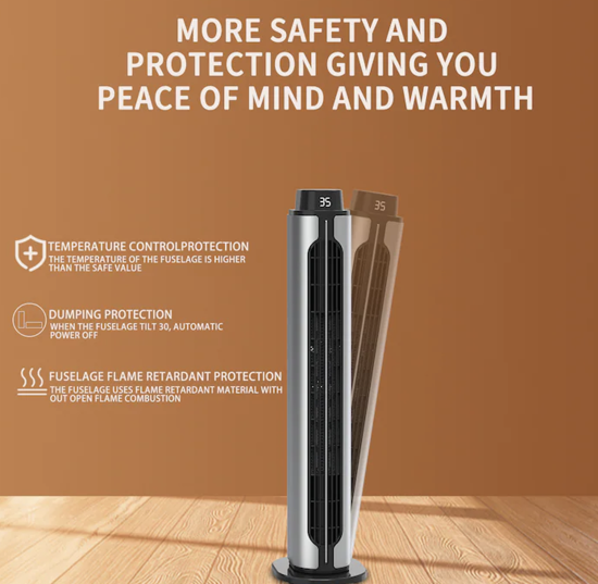 Poza cu Incalzitor, reglare cu trei viteze, termostat inteligent, unghi larg, incalzire rapida PTC, bas, telecomanda, protectie de siguranta, QNDSF2