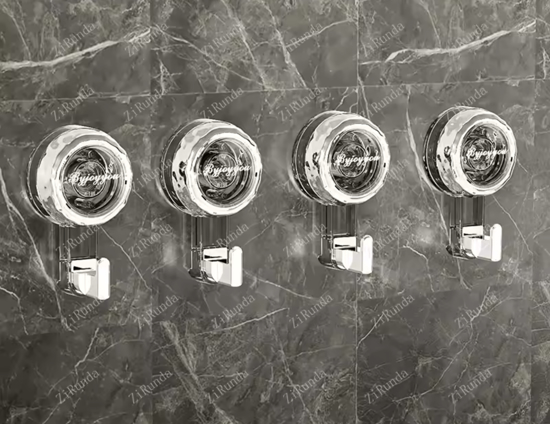 Poza cu Set 4buc, Carlig cu ventuza cu vid puternic, fara urme, autoadeziv, fara perforare, 98 X 58 X41mm, Quandes, negru