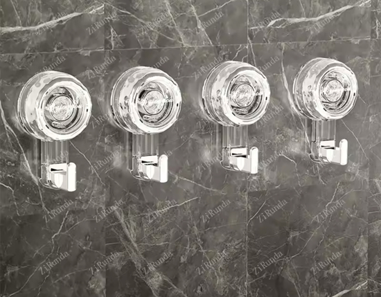 Poza cu Set 4buc, Carlig cu ventuza cu vid puternic, fara urme, autoadeziv, fara perforare, 98 X 58 X41mm, Quandes, negru