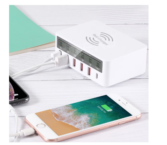 Poza cu Incarcator wireless fast QI incarcator extern multi-port incarcare rapida, 100w