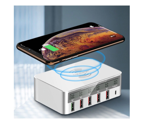 Poza cu Incarcator wireless fast QI incarcator extern multi-port incarcare rapida, 100w