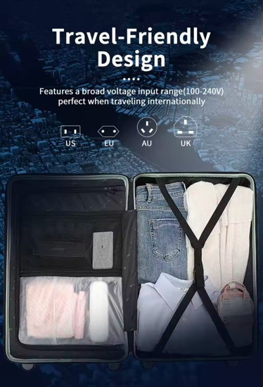 Poza cu Statie de Incarcare Rapida 600W GaN III 8-in-1 QUANDES®, 5 USB-C PD 140W, 100W, 30W & 3 USB-A, Compatibila cu Laptop, MacBook, iPhone 16/15/14/13 si Android S24/S23/s22 Portabila