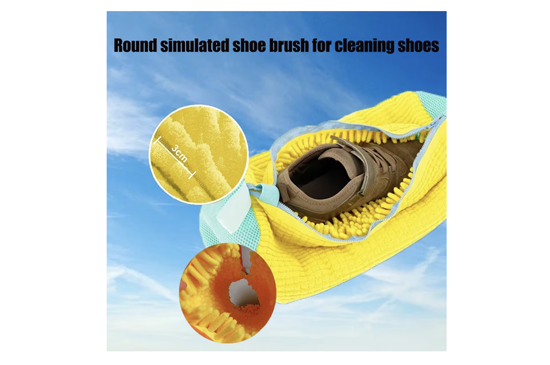 Poza cu Kit 2 Saci pentru Spalarea Incaltamintei, Inchidere Sigura, Reutilizabili, 4 Huse pentru protectie incaltaminte, QUANDES®, Galben