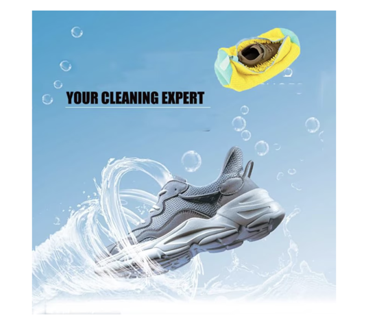 Poza cu Kit 2 Saci pentru Spalarea Incaltamintei, Inchidere Sigura, Reutilizabili, 4 Huse pentru protectie incaltaminte, QUANDES®, Galben