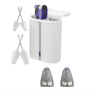 Imagine Kit 1 Sac pentru Spalarea Incaltamintei, Compartiment dublu, Reutilizabili, QUANDES®, 2 Set sanuri pantofi cu arc flexibil, Marimea 35 - 39, 40-47, Alb, 2 Huse protectie incaltaminte