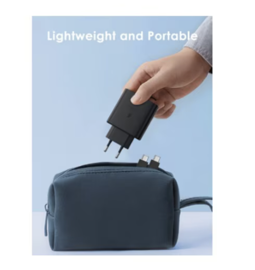 Poza cu Incarcator super Fast Charge 55W PD GaN usb C, pentru Samsung S25, S25ultra, fara cablu