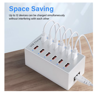 Imagine Statie de incarcare fast 60W, smart, ventilator cu 12 porturi USB 5V 20A, QUANDES®