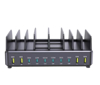 Imagine Statie de Incarcare rapid multi-USB de 240W, GaN PD cu 10 porturi, 2 porturi 100W, 4 porturi 30W, 4 porturi USB-A de 18W, pentru MacBook, iPhone 16, 15, iPad, Samsung, tableta, laptop