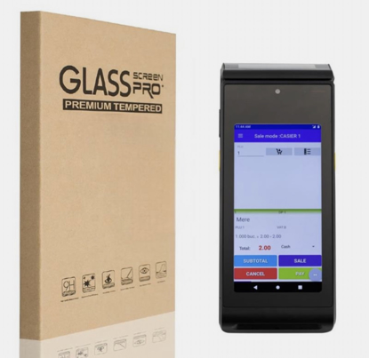 Imagine Folie de sticla protectie pentru casa de marcat pentru Datecs BlueCash 50, [20 Bucati]