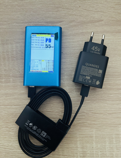 Poza cu Incarcator super Fast Charge 45W PD usb C, T4510 compatibil cu Samsung S25, S24, S24, s23, 1 Cablu 1.8m USB-C - C 5A, Geanta de depozitare