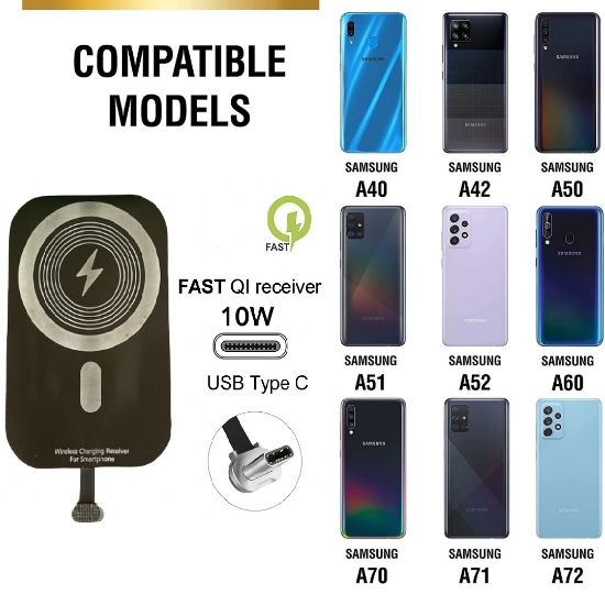 Poza cu Set 4in1 Incarcator Wireless super Fast Charging 30W, Pad QI, 25W adaptor PD usb-c, Wireless receptor Typ-C 10w Fast, Universal, compatibil pentru Samsung, Huawei, oppo, Xiaomi, QUANDES®