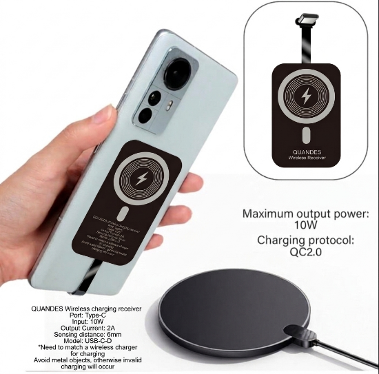 Poza cu Set 4in1 Incarcator Wireless super Fast Charging 30W, Pad QI, 25W adaptor PD usb-c, Wireless receptor Typ-C 10w Fast, Universal, compatibil pentru Samsung, Huawei, oppo, Xiaomi, QUANDES®