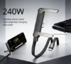 Poza cu Kit incarcator 60W PD T6010, cablu USB-C la USB-C, fast charging 240w, 1.5m suport telefon pliabil, compatibil cu Galaxy s26/s25 ultra, QUANDES cu geanta de protectie
