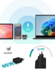Poza cu Kit incarcator 60W PD T6010, cablu USB-C la USB-C, fast charging 240w, 1.5m suport telefon pliabil, compatibil cu Galaxy s26/s25 ultra, QUANDES cu geanta de protectie